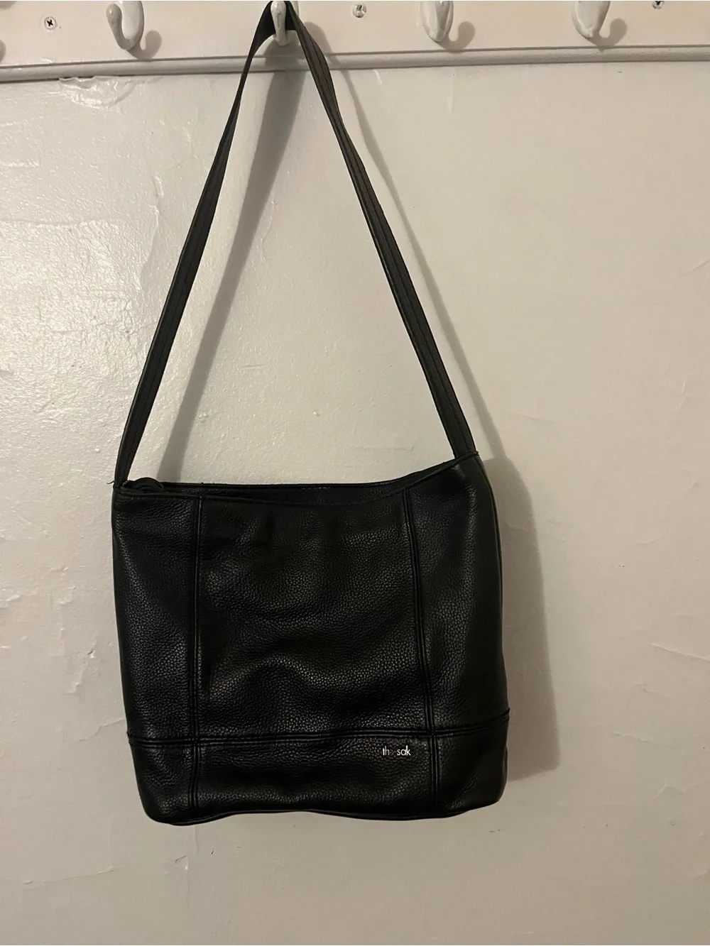 The Sak Black Pebbled Leather Shoulder Bag